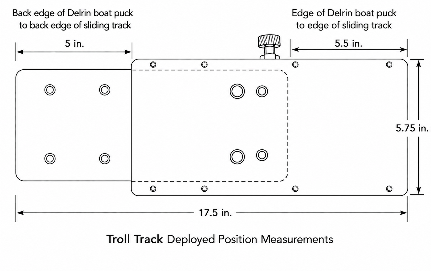 Troll Track Adjustable Trolling Motor Mount
