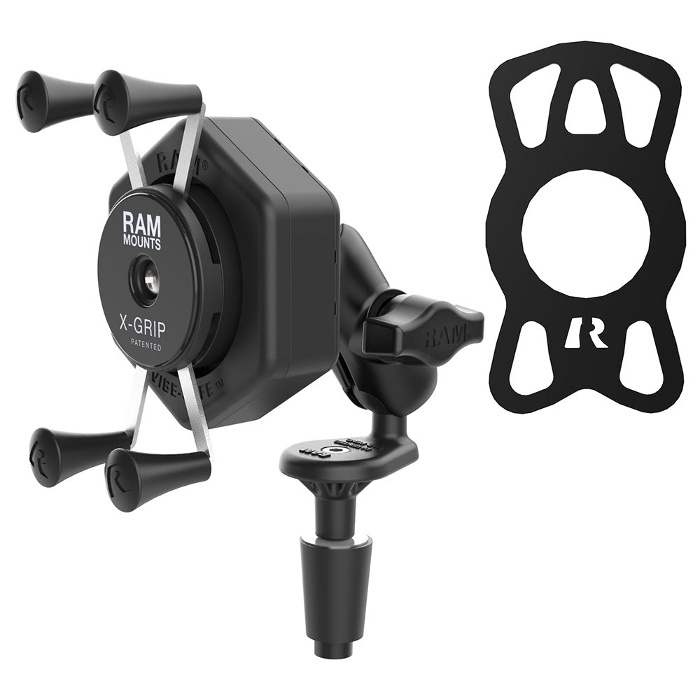 RAM Mount RAM X-Grip Phone Mount w/Vibe-Safe  Fork Stem Base - Short [RAM-B-176-A-UN7-462]