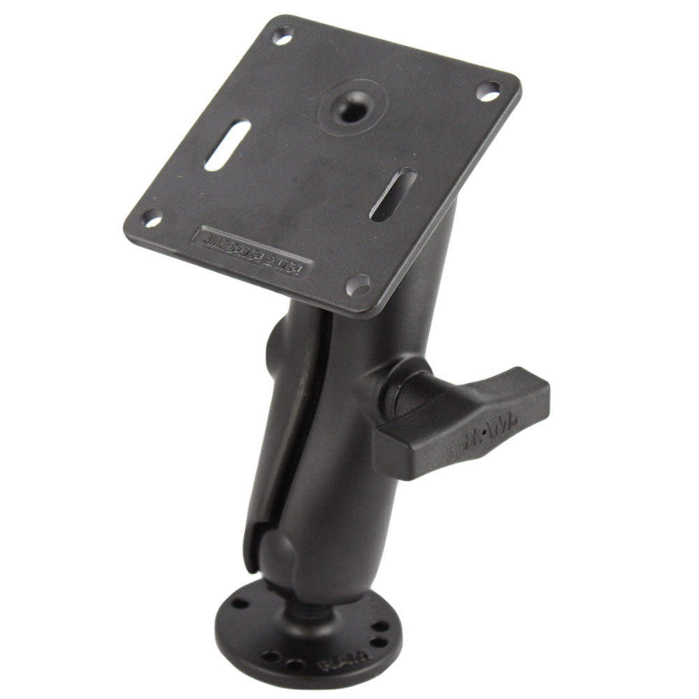RAM Mount Double Socket Arm w25 Round Base 3625 Square Base RAM101U2461 ...