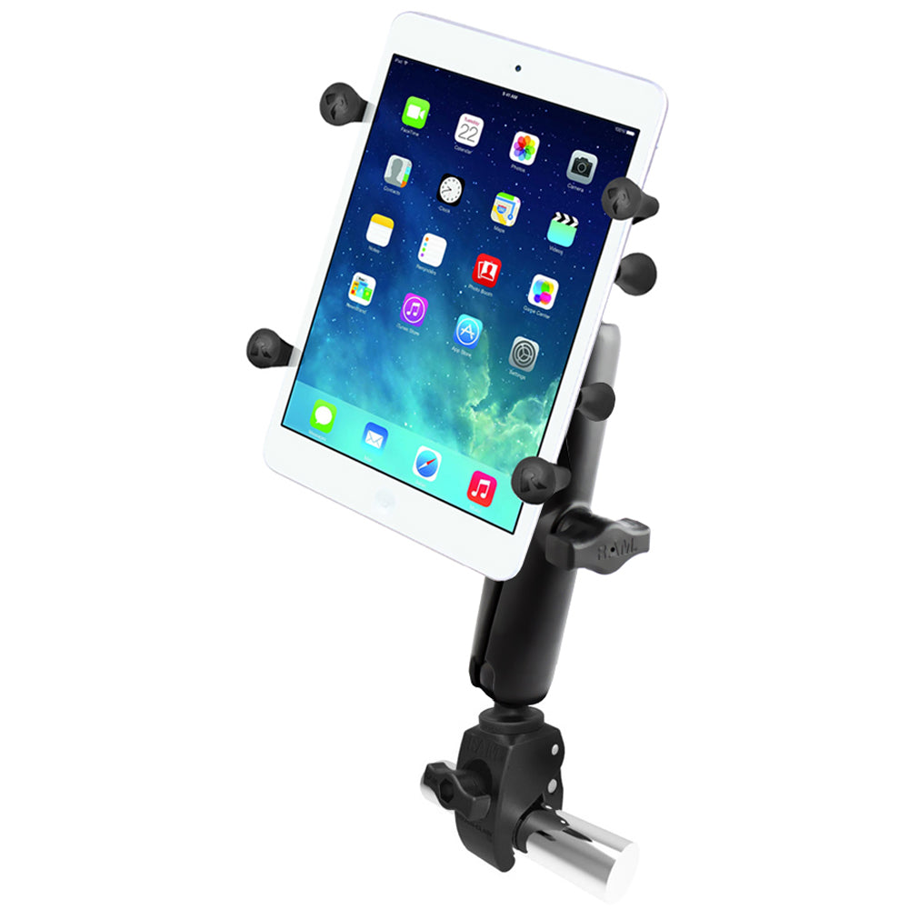 RAM Mount Tough-Claw Base w/Long Double Socket Arm & Universal X-Grip Cradle w/1" Ball f/7" Tablets - Thumbnail 2