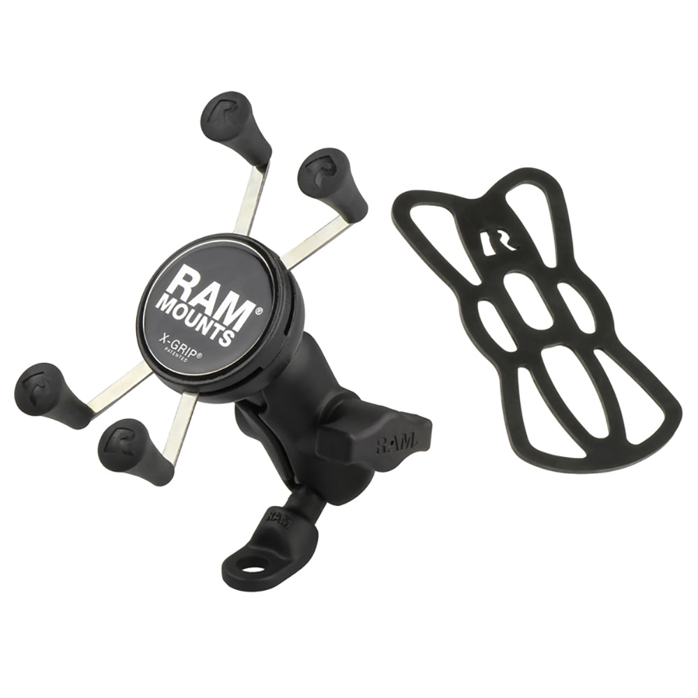 RAM Mount 9mm Angled Base Motorcycle Mount wShort Double Socket Arm ...
