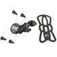 RAM Mount RAM Torque 3/8" - 5/8" Diameter Mini Rail Base with 1" Ball, Short Arm and X-Grip for Larger Phones [RAM-B-408-37-62-A-UN10]