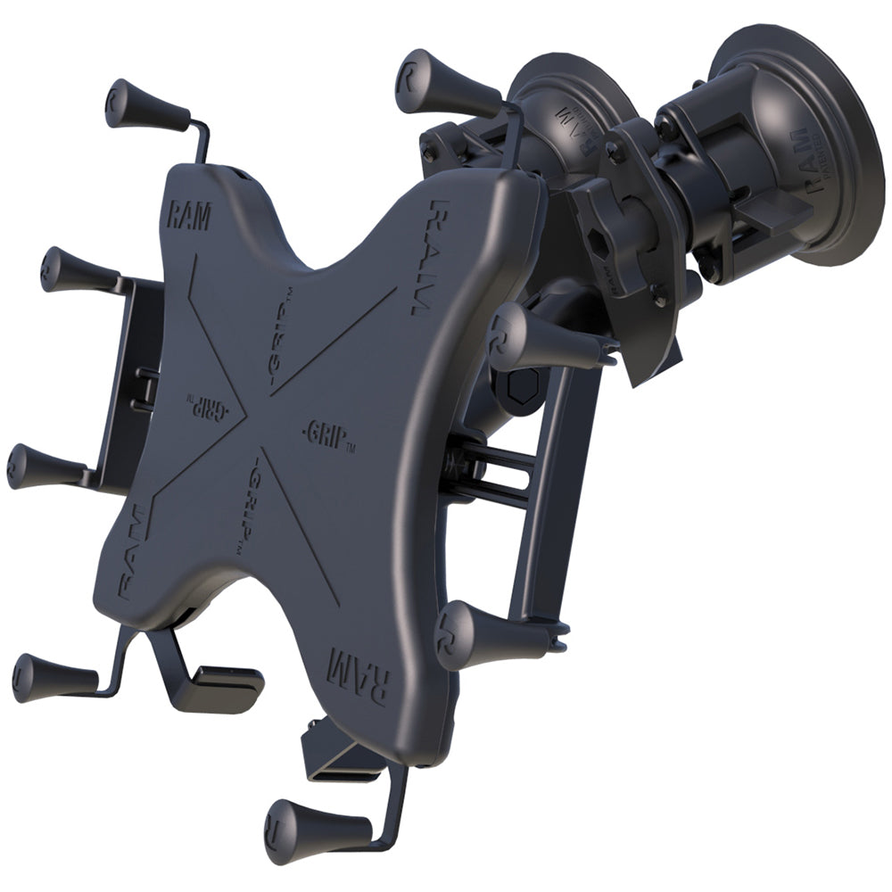 RAM Mount Dual Articulating Suction Cup wMedium Length Double Socket ...