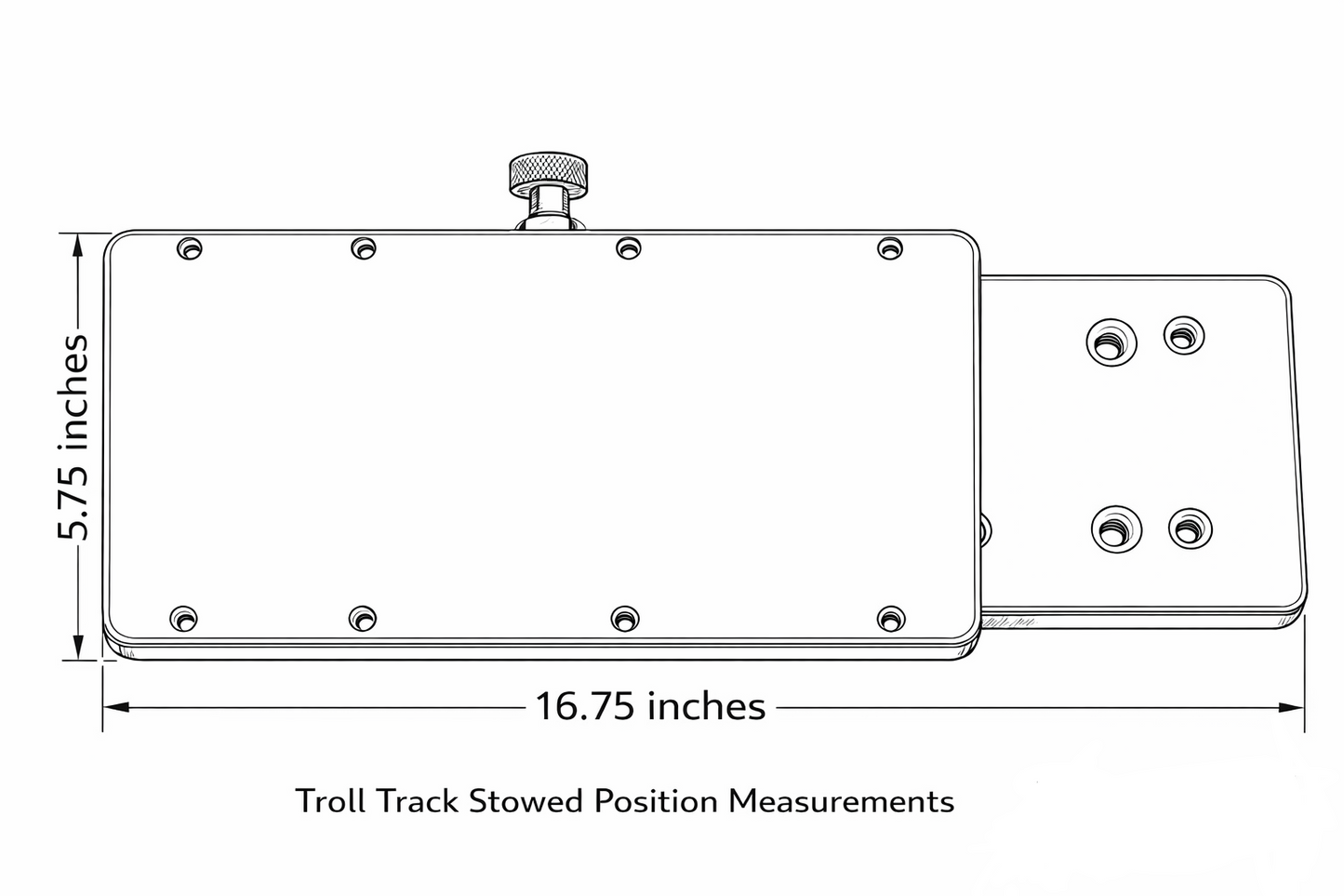 Troll Track Adjustable Trolling Motor Mount